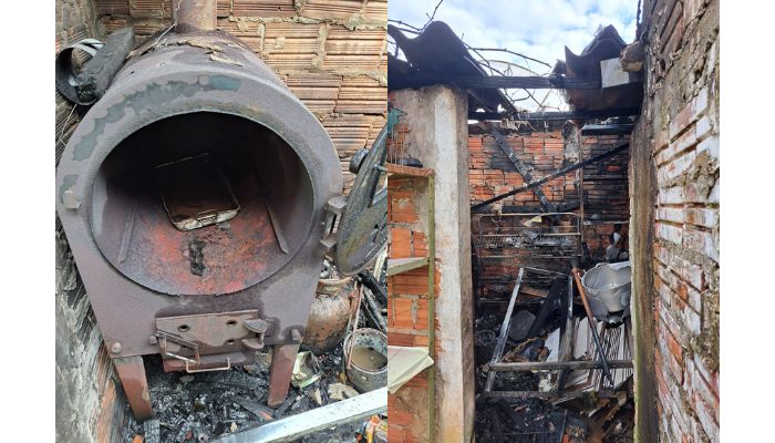 Guaraniaçu – Incêndio em forno é contido pelos Bombeiros 